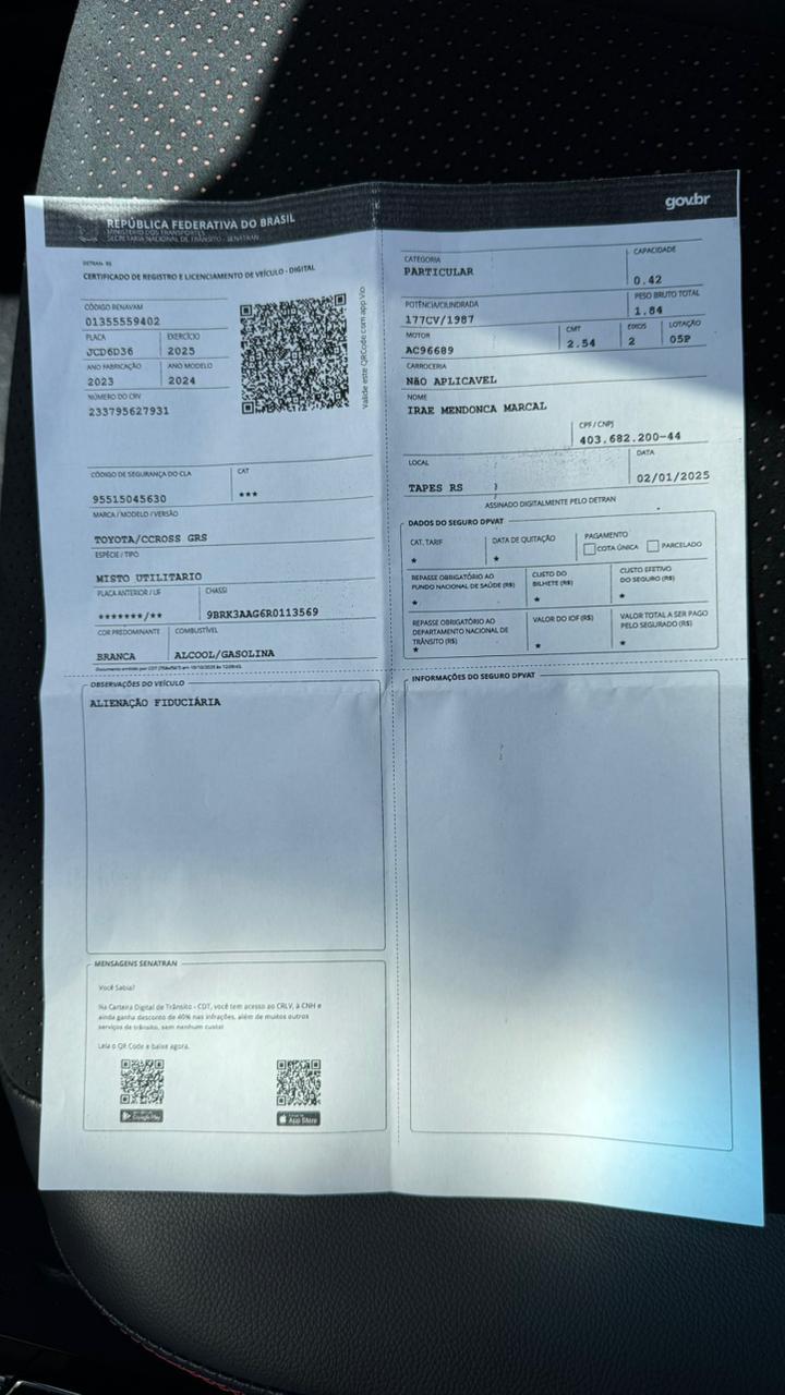 Corolla Cross GR-S 2.0 16V Flex Aut.