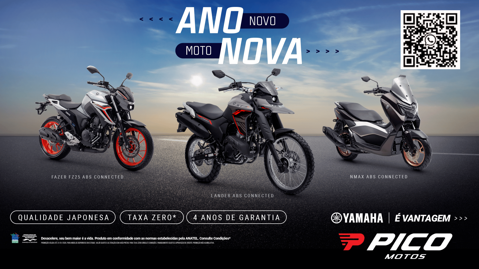 banner ano novo , moto nova!