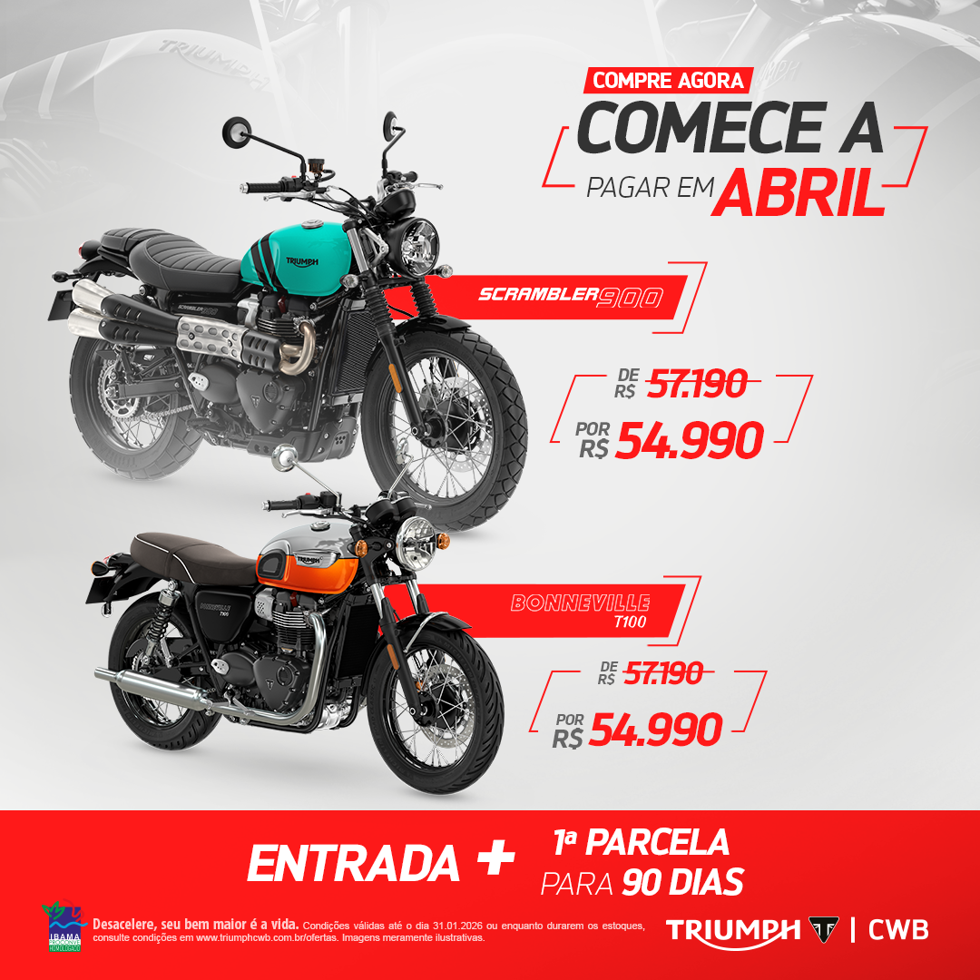 SCRAMBLER 900 2025/2026 preço sugerido de R$ 54.990,00 à vista