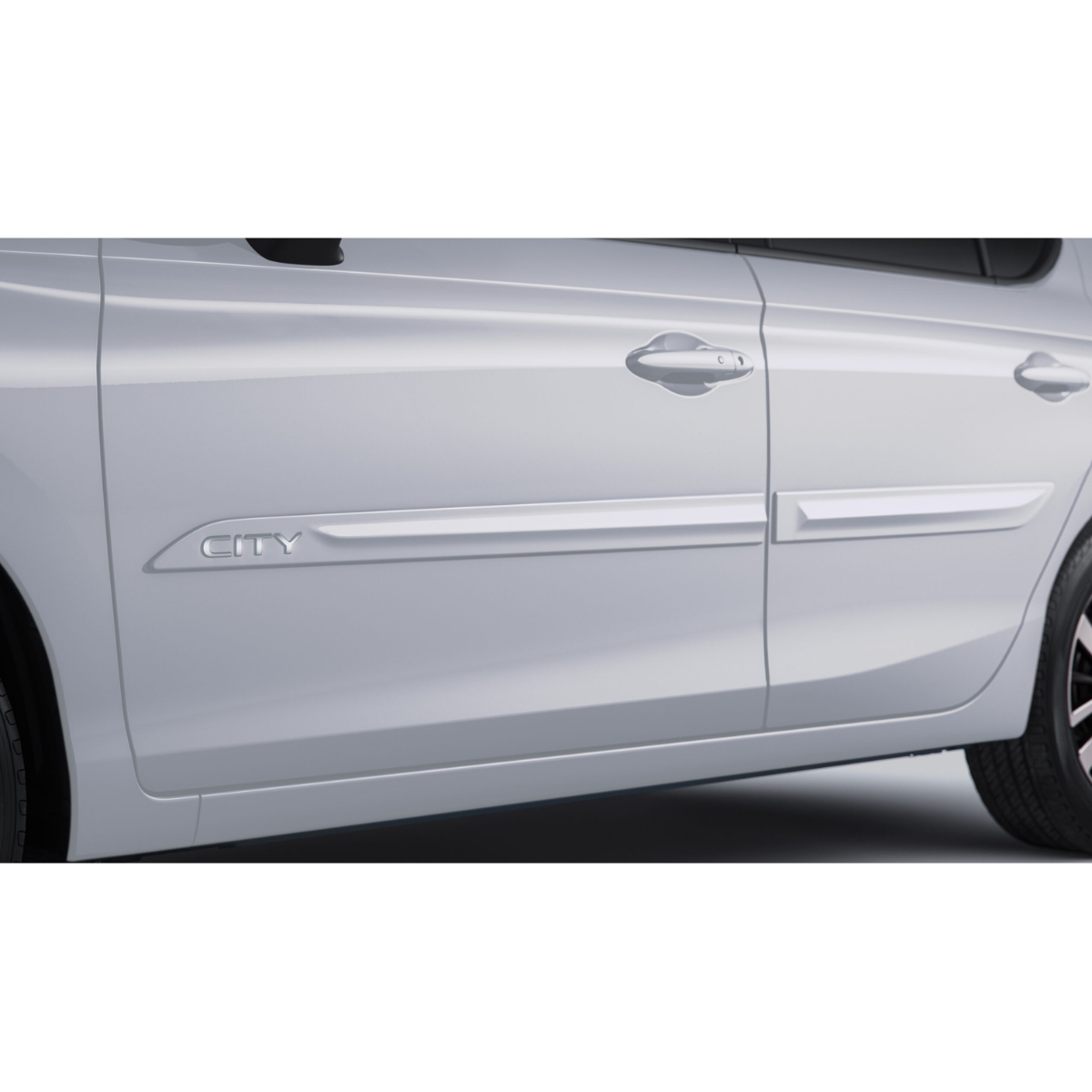 FRISO DE PORTAS COM LOGO CROMADO BRANCO TOPAZIO CITY