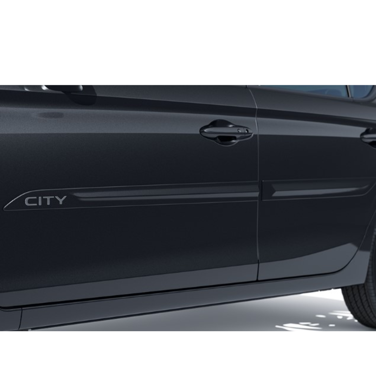 FRISO DE PORTAS COM LOGO CROMADO CINZA BASALTO CITY