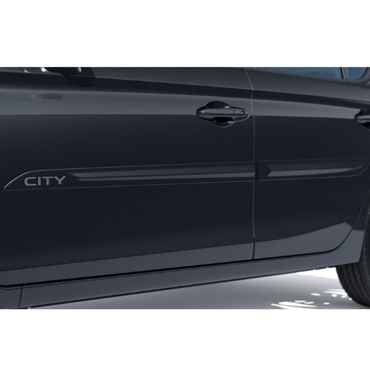 FRISO DE PORTAS COM LOGO CROMADO CINZA BASALTO CITY