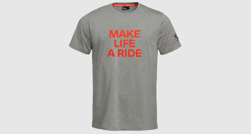 T-shirt Make Life a Ride Grey