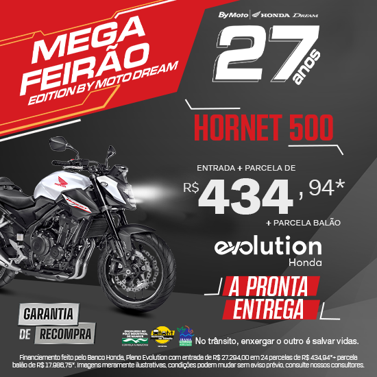 banner Mega Feirão - Hornet 500