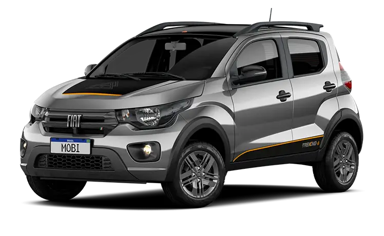 MOBI LIKE 1.0 2026 Cinza Silverstone com Teto Preto Vulcano