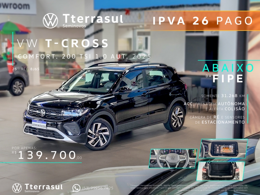 1.0 200 TSI TOTAL FLEX COMFORTLINE AUTOMÁTICO