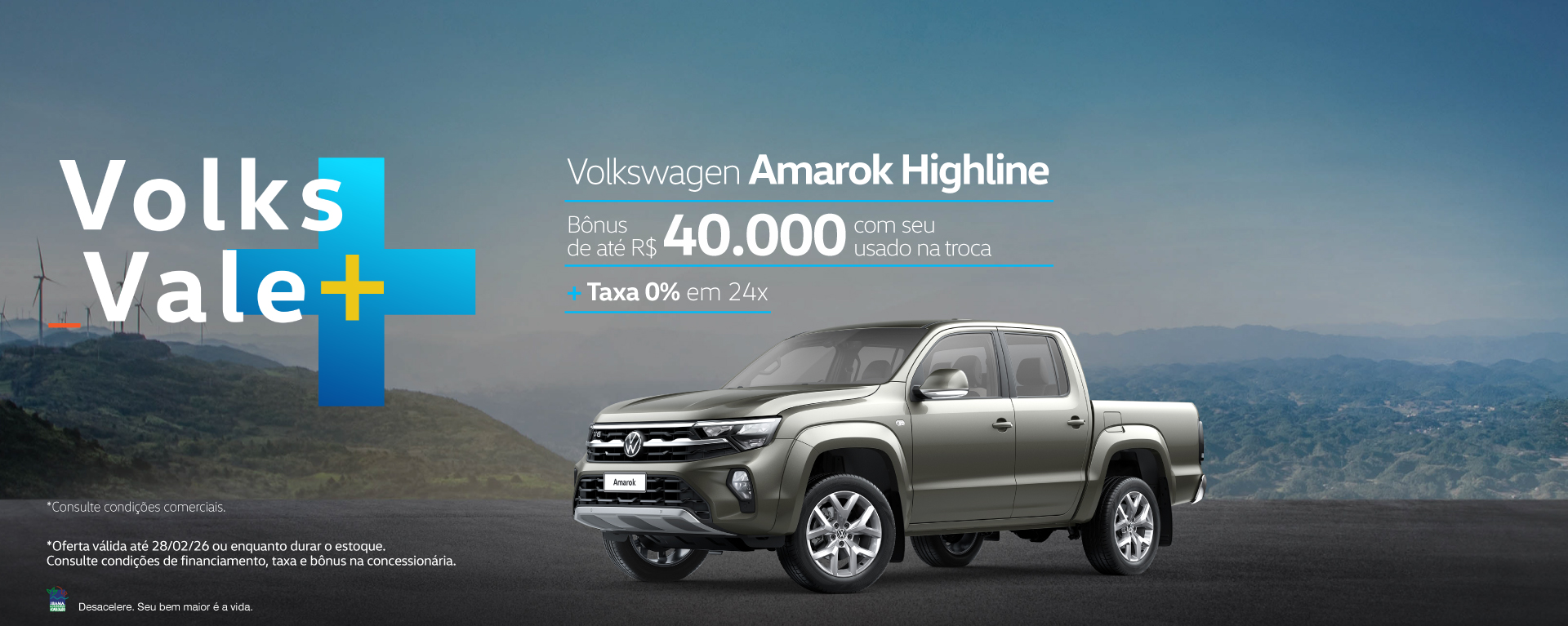 banner amarok - volks vale mais