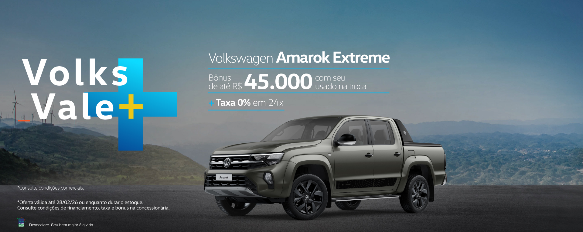 banner amarok - volks vale mais