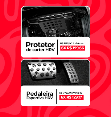 hr-v pedaleira + protetor de carter