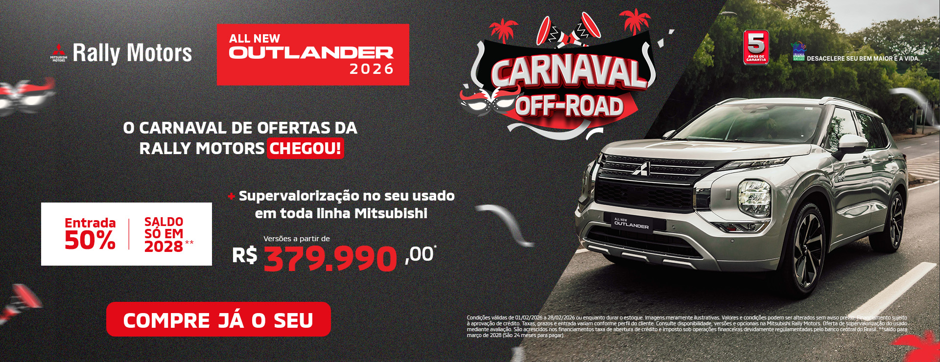 banner carnaval - fevereiro 2026 - outlander