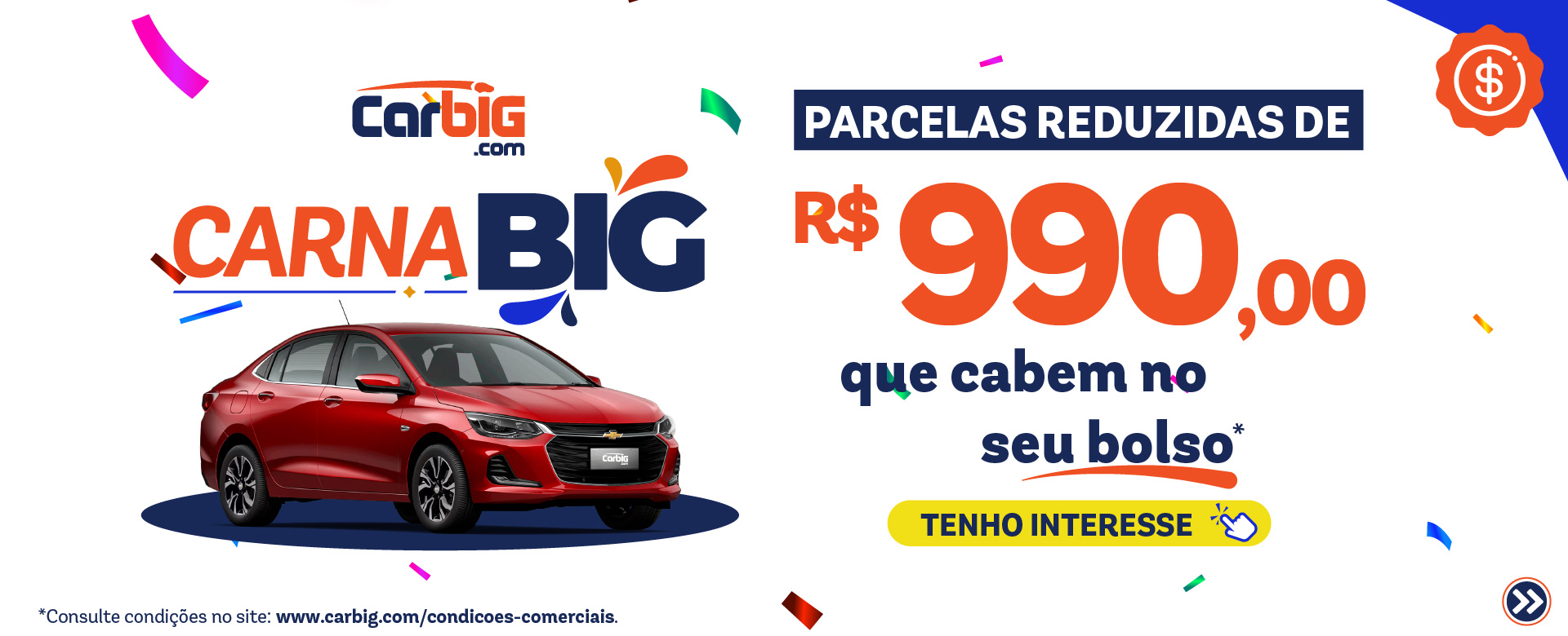Seminovos Carbig.com | Campanha Fevereiro - Parcelas R$ 990,00 (VA)