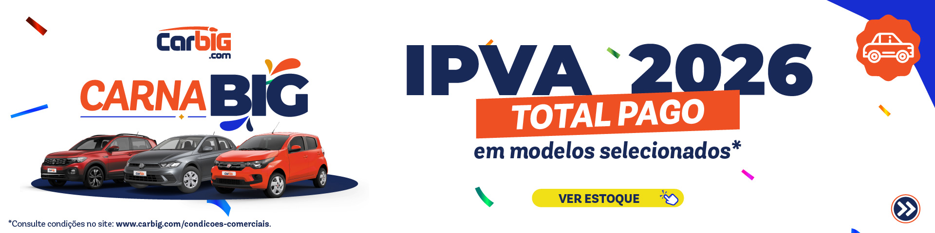 Seminovos Carbig.com | Campanha Fevereiro - IPVA 2026 (VB)