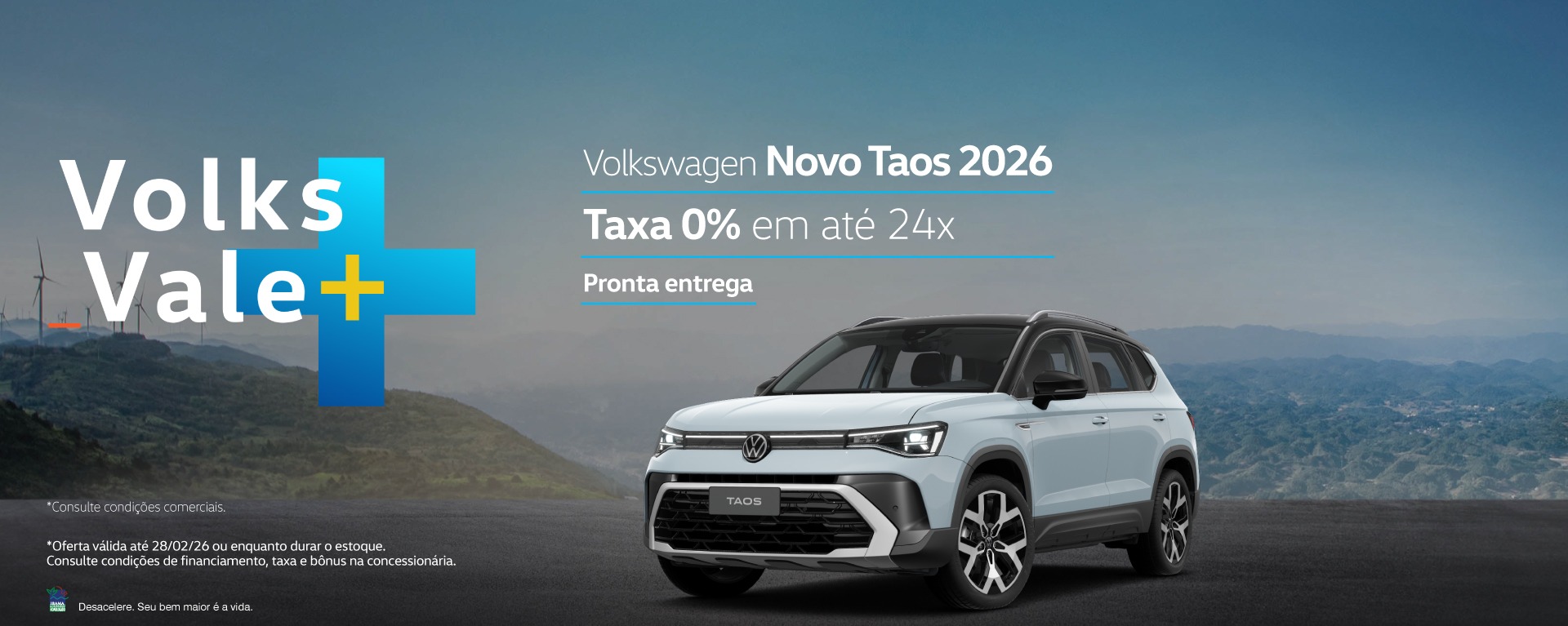 banner taos - volks vale mais