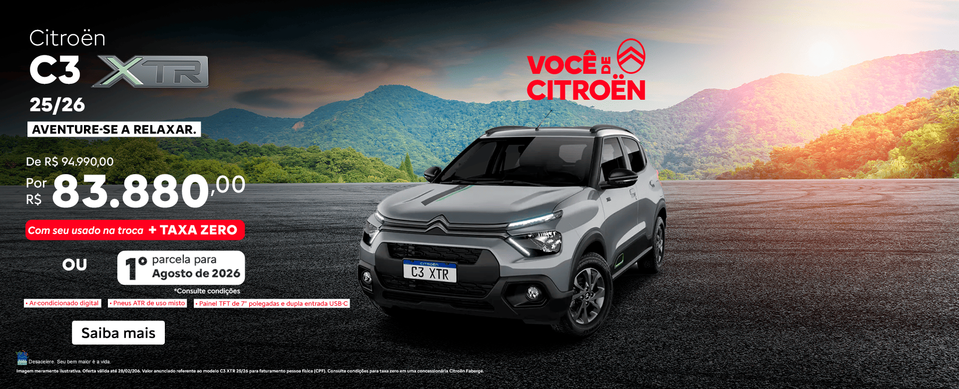 banner oferta c3 xtr - fevereiro
