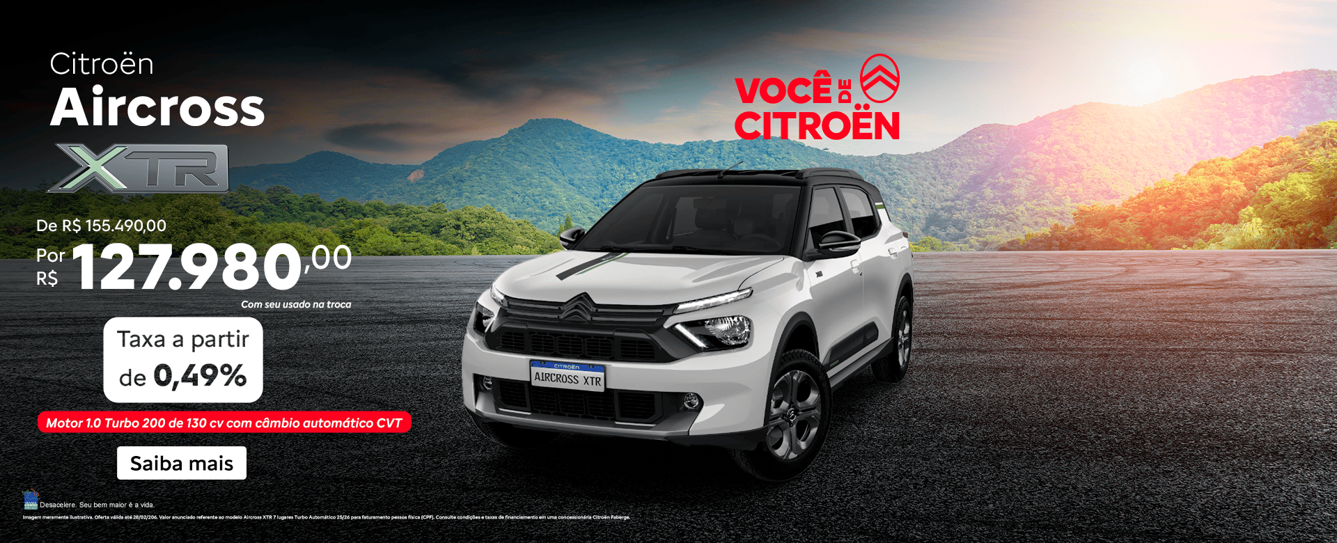 banner oferta aircross xtr - fevereiro