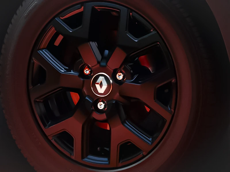 novas rodas de liga leve pretas* de 14"