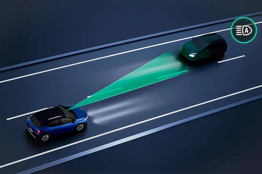 iluminação automática com farol alto-baixo automático