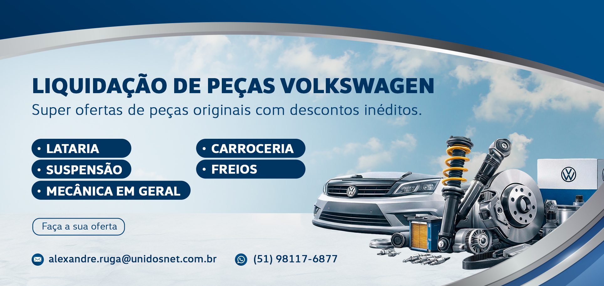 banner banner de catálogo de peças