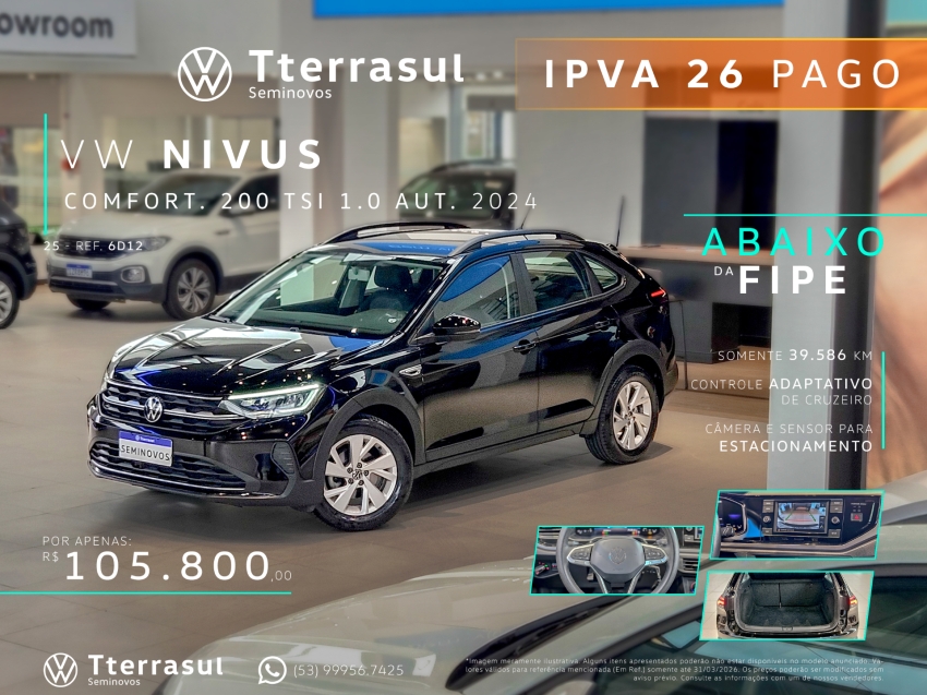 1.0 200 TSI TOTAL FLEX COMFORTLINE AUTOMÁTICO