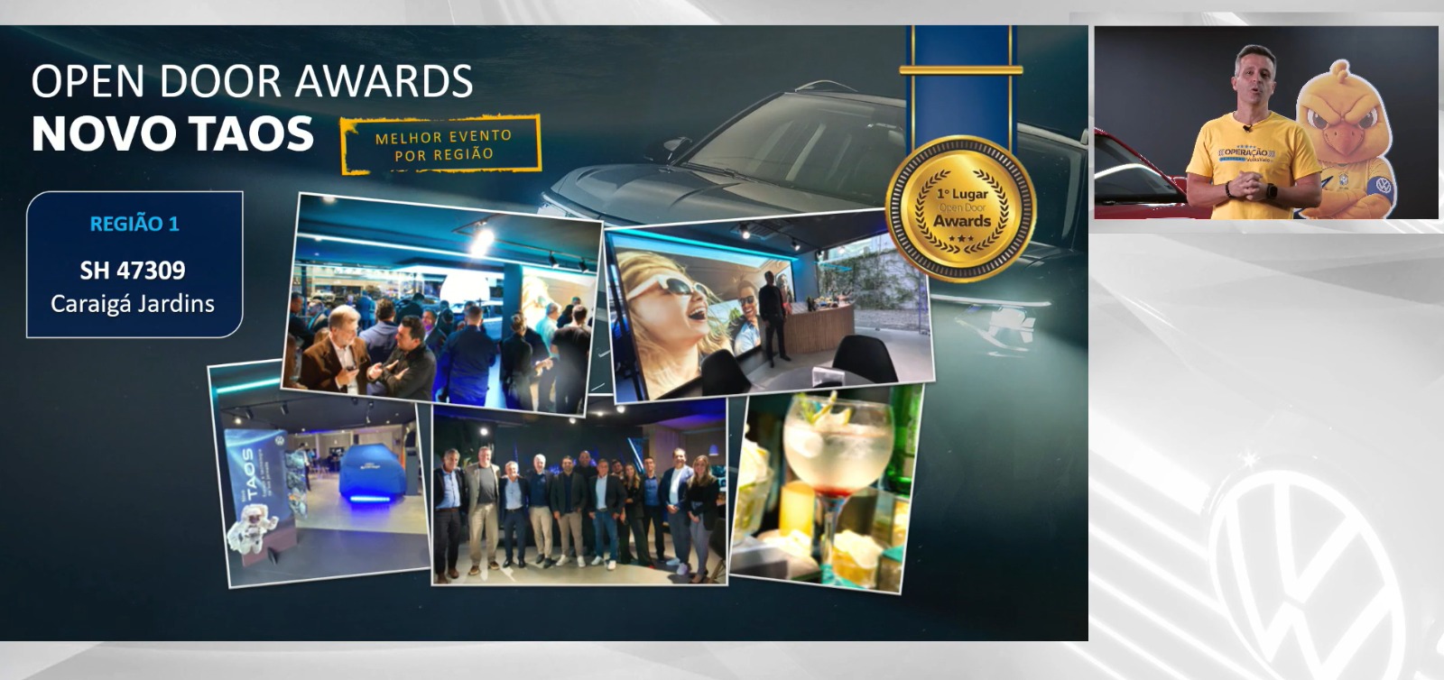 Volkswagen Caraigá recebe prêmio de Melhor Open Door do lançamento do Novo Taos