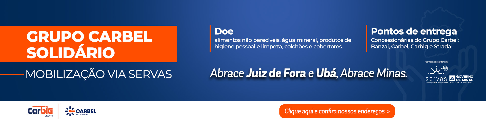 Seminovos Carbig.com | Campanha Solidária - Zona da Mata