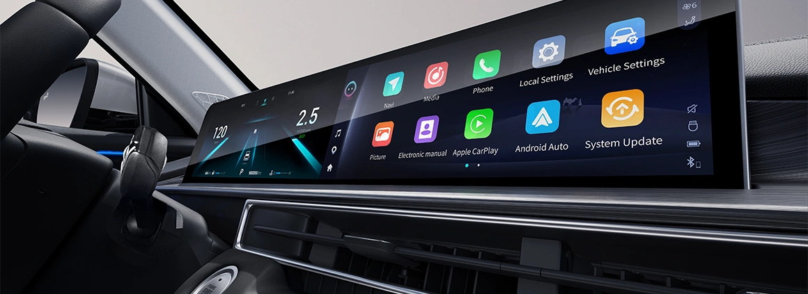 Maior painel integrado da categoria com 20,50”