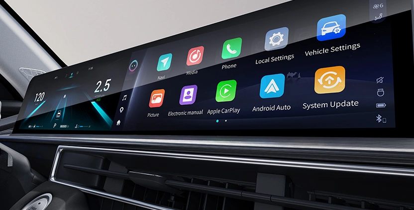 Maior painel integrado da categoria com 20.5”