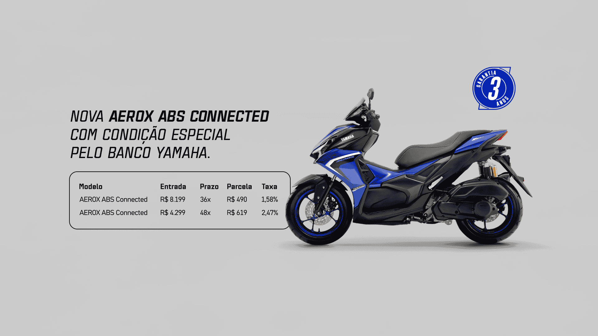 banner nova aerox abs connected