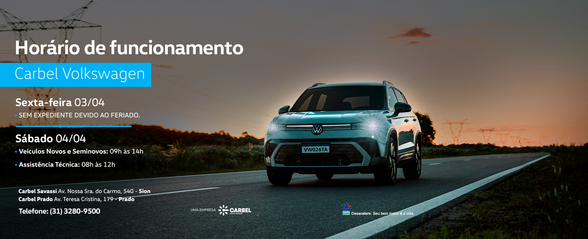 Horário de funcionamento - feriado sexta da paixão