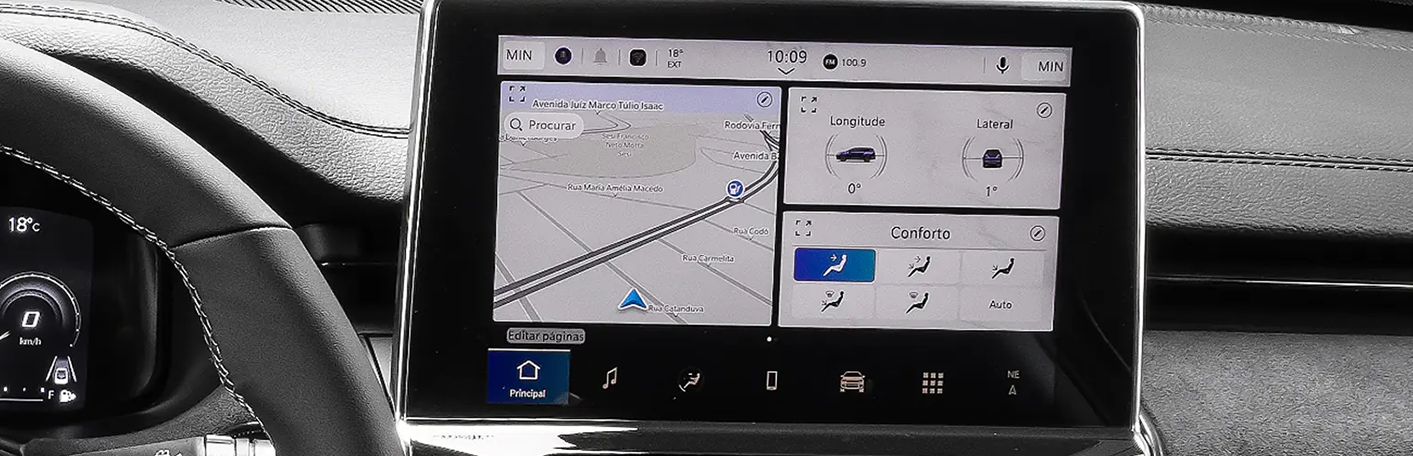CENTRAL MULTIMÍDIA DE 10,1” COM ALEXA INTEGRADA