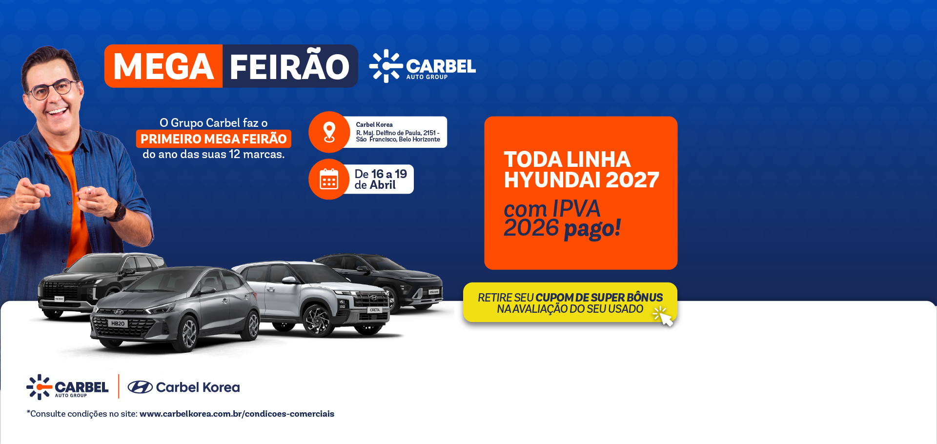 banner mega feirão - linha hyundai