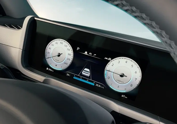 Painel de instrumentos digital e  colorido