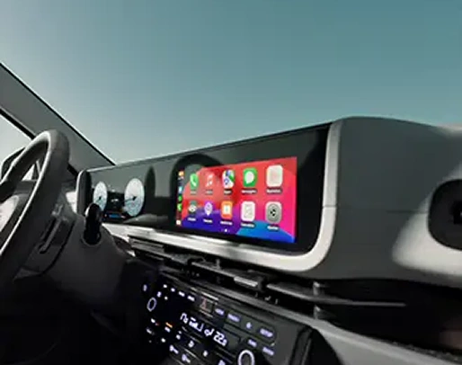 Central multimídia  integrada ao painel  de instrumentos