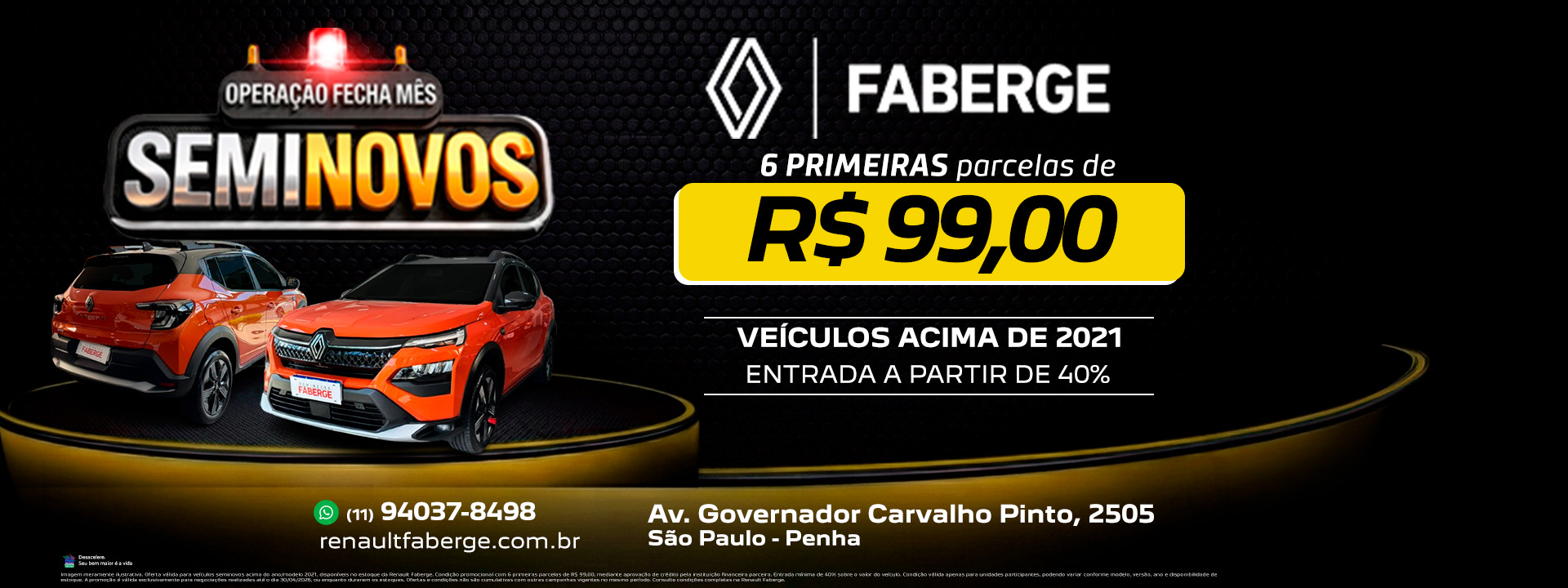 banner seminovos operação fecha mês