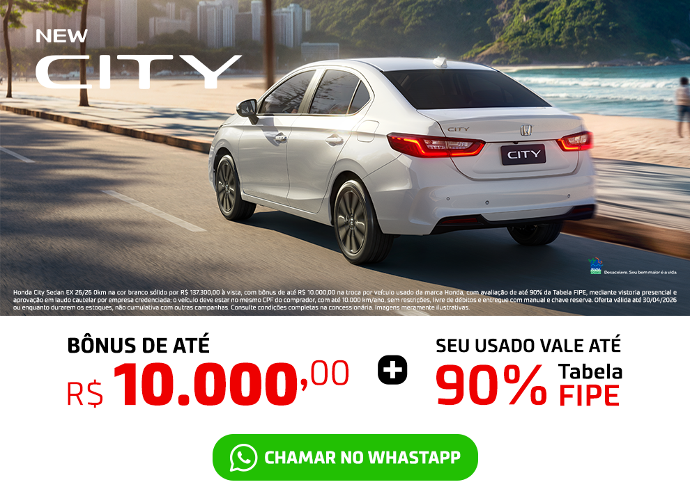 City Sedan - BÔNUS 10K -Abril