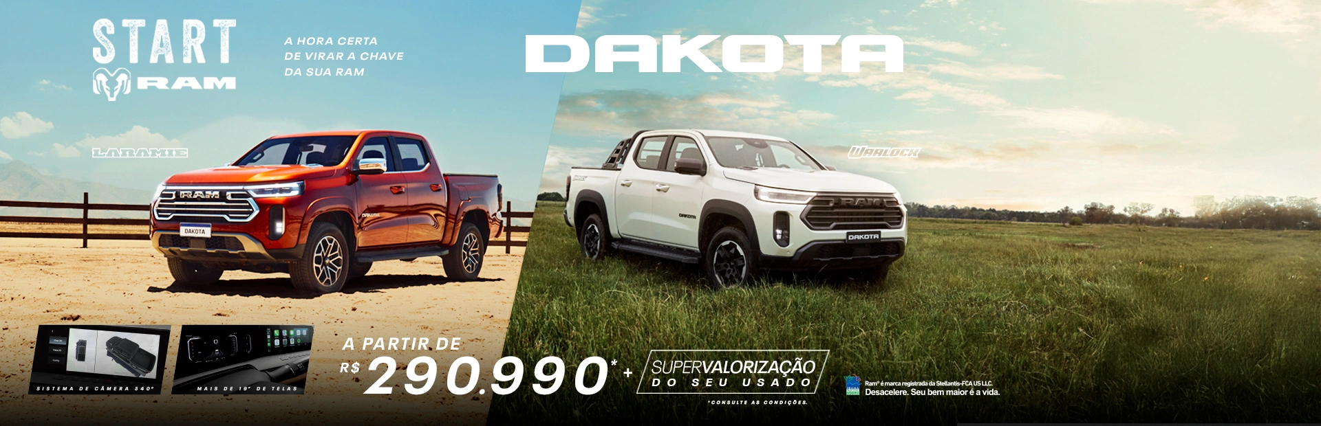 banner nova dakota ram: 200 ddm varejo ram start ram dakota