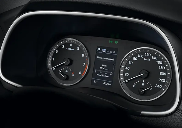 Painel de instrumentos com tela digital