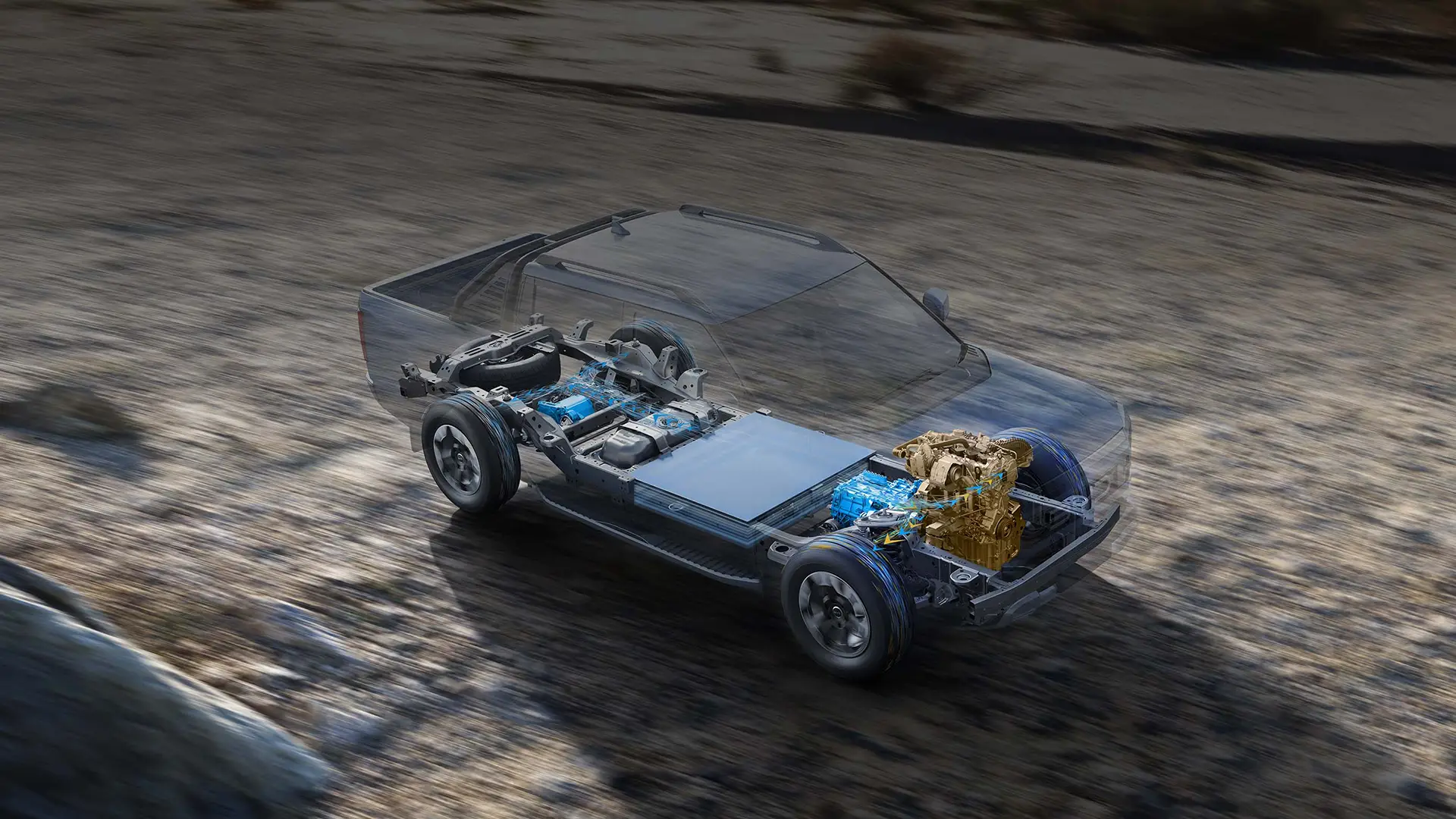 DMO - Plataforma super híbrida plug-in off-road (Pickup)