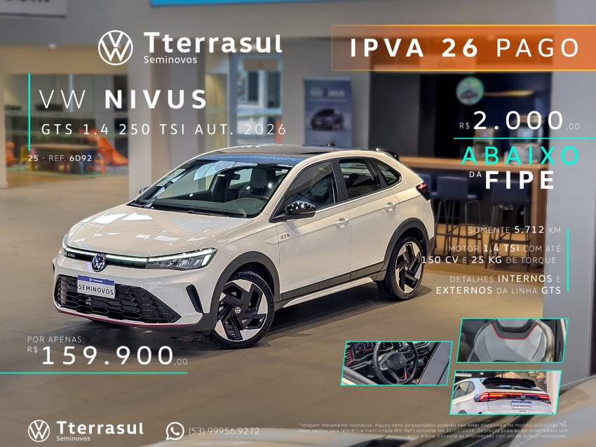 1.4 250 TSI TOTAL FLEX GTS AUTOMÁTICO
