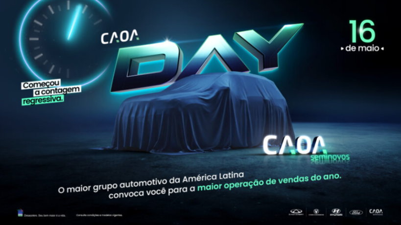 CAOA DAY 2026 ACONTECE NESTE SÁBADO COM AS MELHORES OFERTAS DO ANO EM TODO O BRASIL