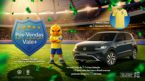VW lança promoção de Pós‑Vendas com sorteio de até 10 T‑Cross Seleção