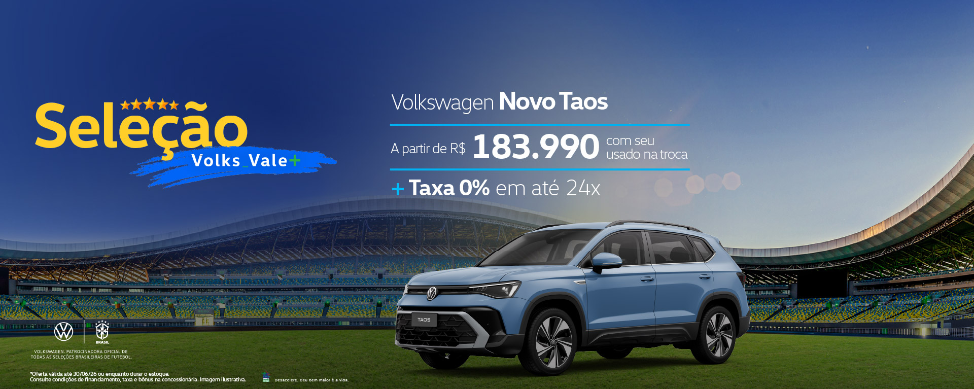 banner vw vale mais - taos