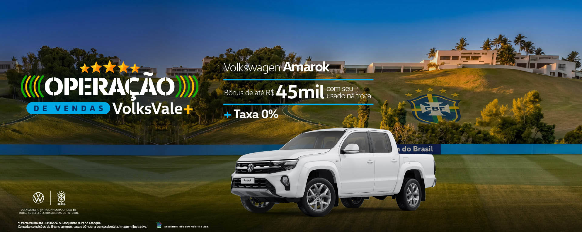 banner operação de vendas amarok