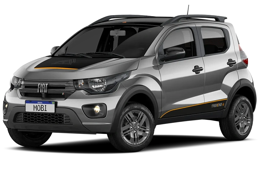 MOBI LIKE 1.0 2026 Cinza Silverstone com Teto Preto Vulcano