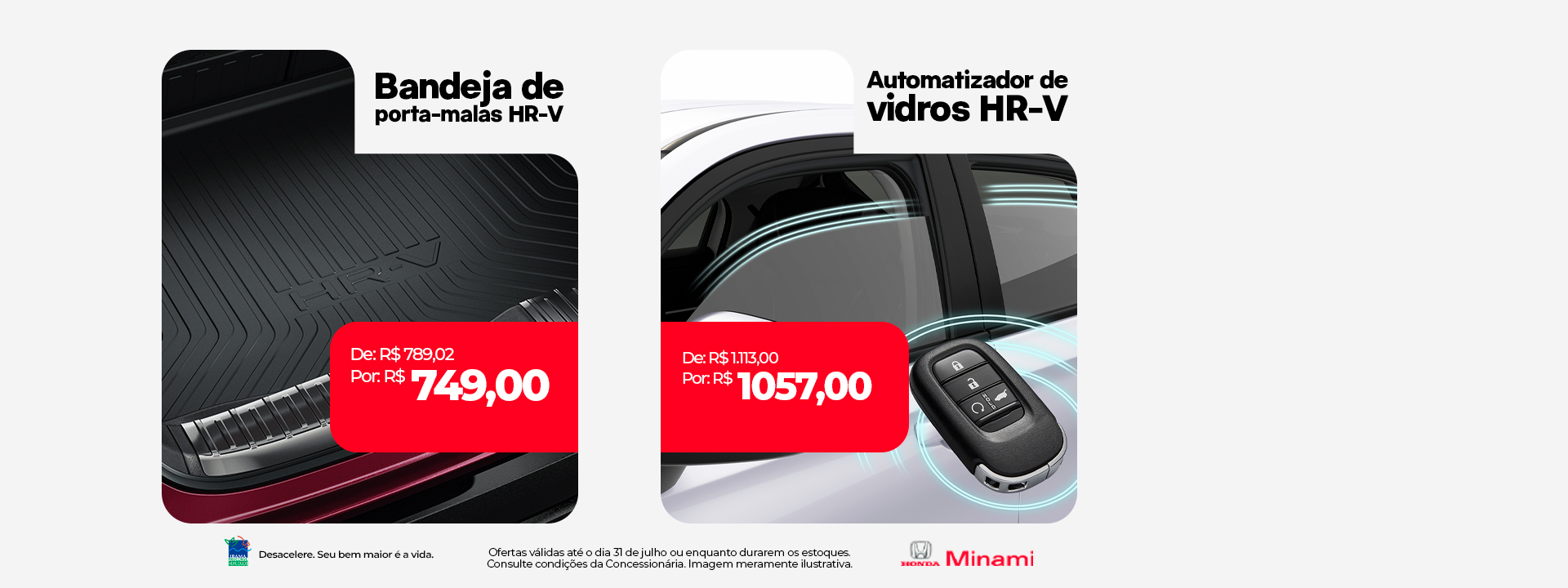Bandeja de porta-malas HR-V ou Automatizador