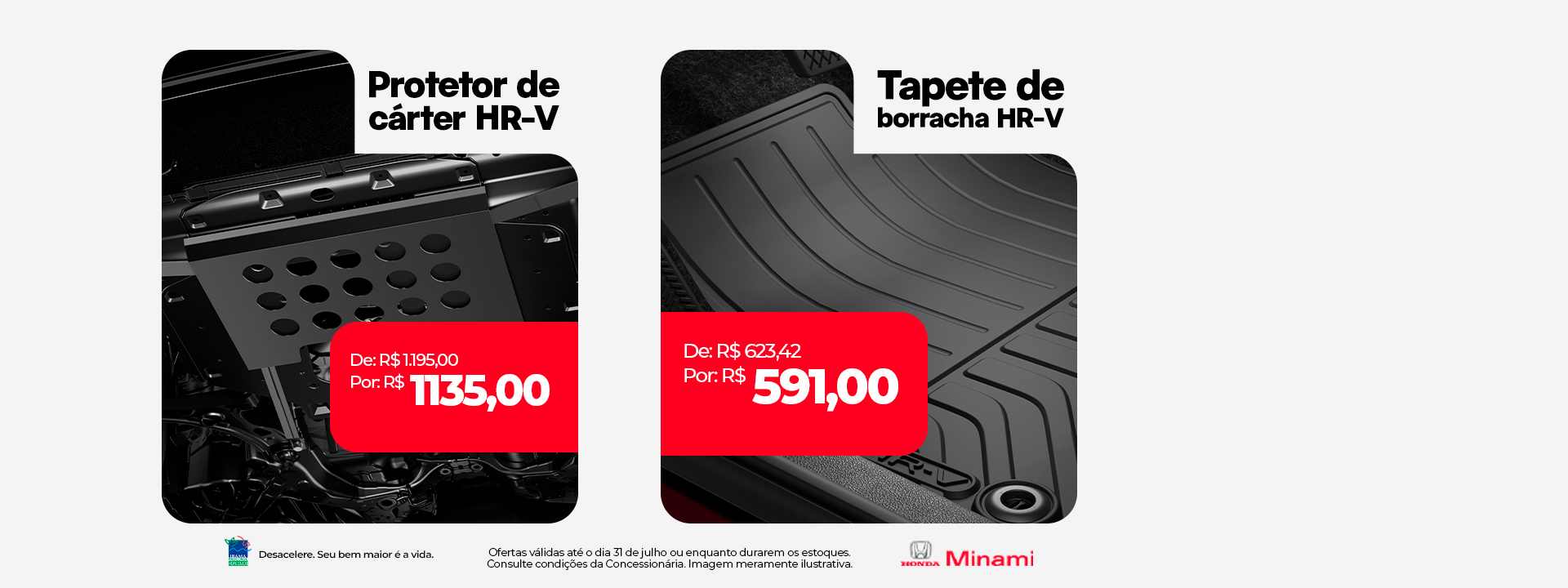 Protetor de cárter ou tapete de borracha HR-V