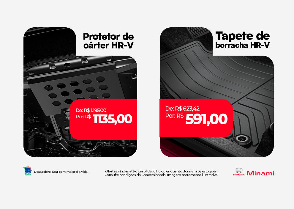 Protetor de cárter ou tapete de borracha HR-V