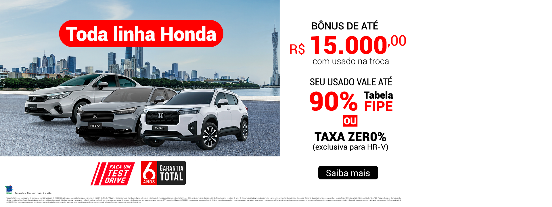 BANNER TODA LINHA HONDA - JULHO