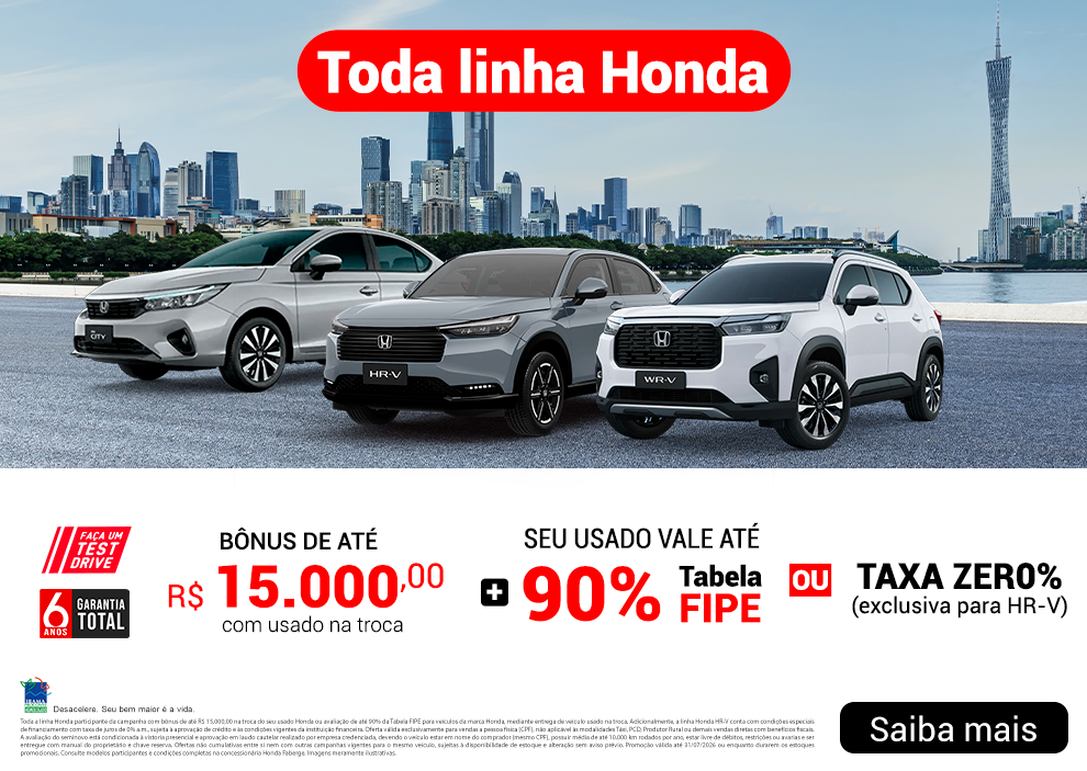 BANNER TODA LINHA HONDA - JULHO