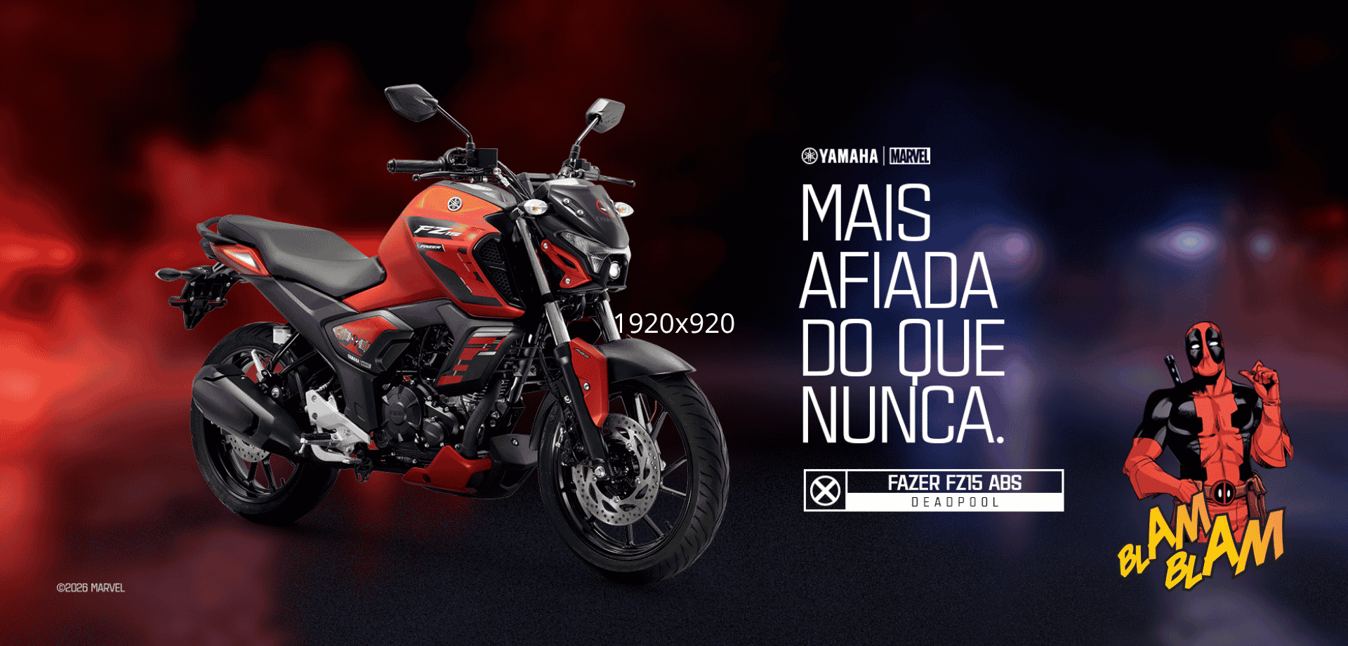 banner fazer fz15 abs connected deadpool